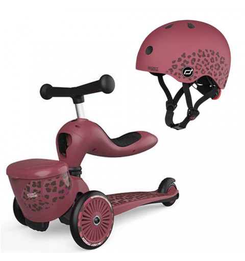 Scoot and Ride Highwaykick 1 Lifestyle - 2w1 Jeździk i Hulajnoga 1-5 Lat zestaw z kaskiem XXS | Wildcat